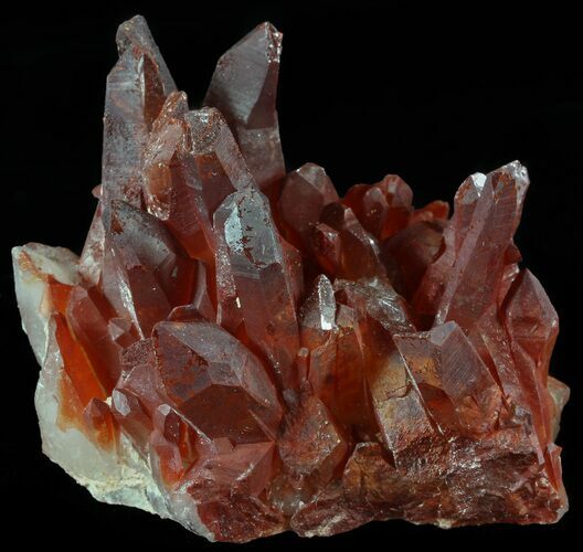 Natural Red Quartz Crystals - Morocco #51554